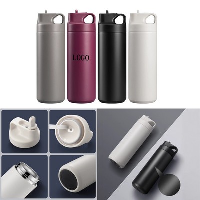 Thermos Cup With Straw 304 Suction Nozzle Sports Cup 18.6oz