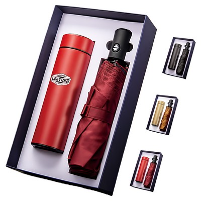 Executive Umbrella & Insulated Tumbler Combo