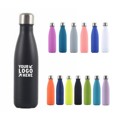 17 oz. Travel Stainless Steel Vacuum Insulated Thermos Bottle w/ Lid