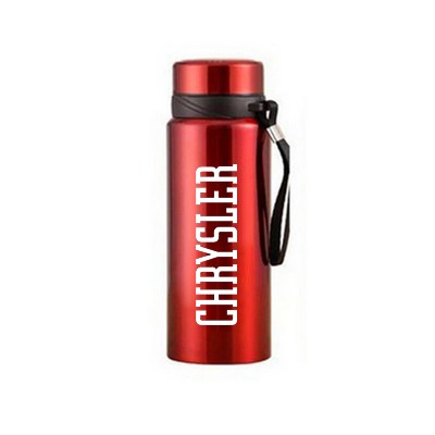27 Oz Reusable Stainless Steel Vacuum Sports Water Bottle With Strap