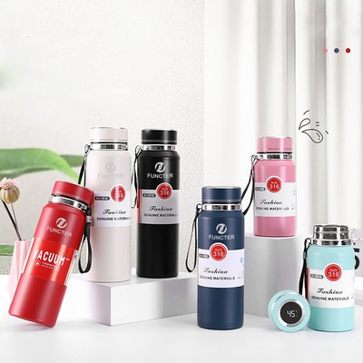 20 Oz./600ml Smart LED Water Bottle 316 Stainless Steel Vacuum Insulated Bottle Thermal Bottle