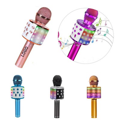 Bluetooth Microphone with LED Light for Kids