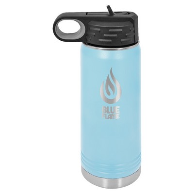 Polar Camel 20oz Light Blue Stainless Steel Water Bottle