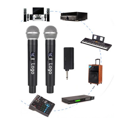 2.4GHz Wireless Dual Channel Dynamic 50M Microphone