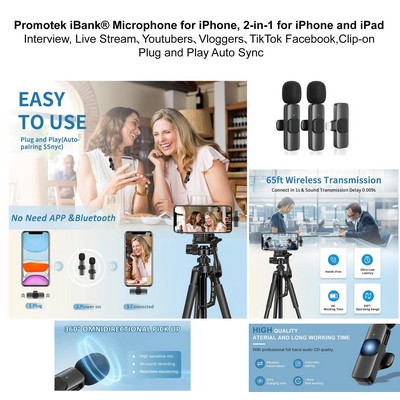 iBank ® Microphone works with smartphones and tablets, Lav Mic