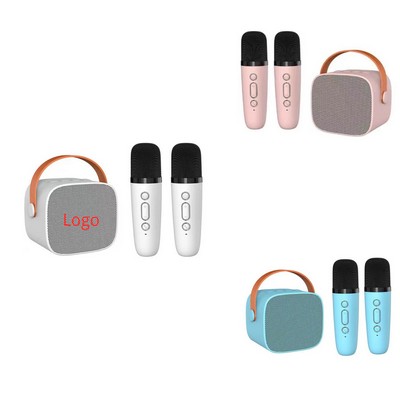 Retro Style Mini Wireless Karaoke Speaker & Mic Set