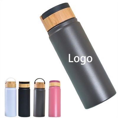 Handle Thermos with Bamboo Lid