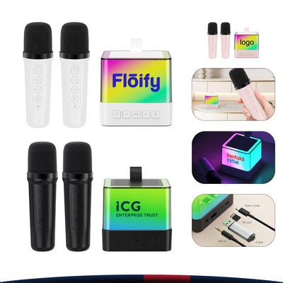 Caluren RGB Lighting Bluetooth Karaoke Set - Premium