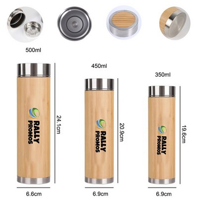 ECO- Friendly Bamboo Tumbler Vacuum Insulated Travel Bottle
